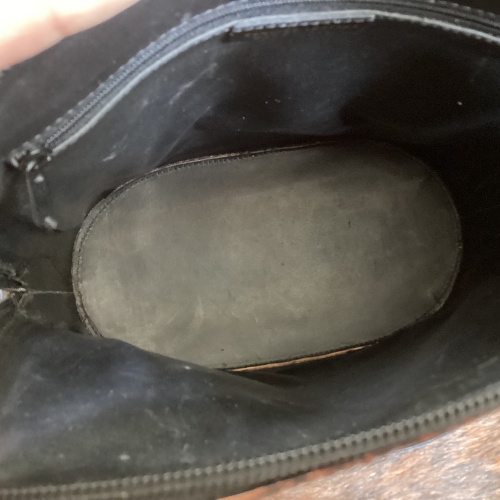 Vintage Cristian Genuine Leather Tooled Handbag Made In Italy - Picture 7 of 10